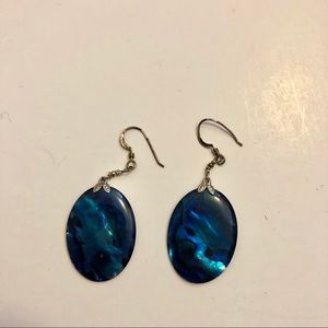 Dark Blue Opal Earrings